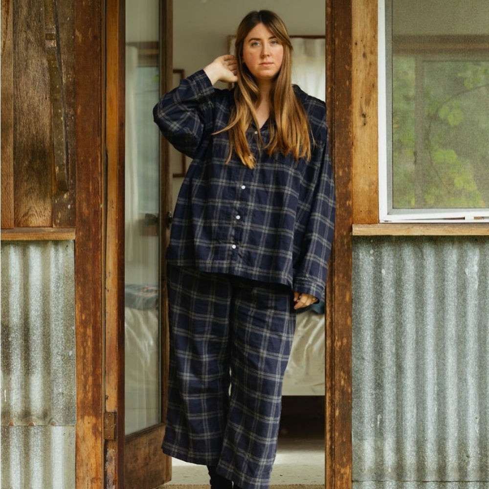 Shelter PJ Set Plaid Flannel XL